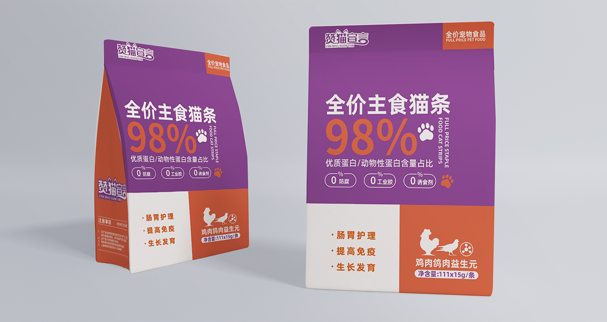 贊貓宣言貓條貓糧包裝｜蘇州原創(chuàng)寵物零食包裝設(shè)計(jì)包裝設(shè)計(jì)